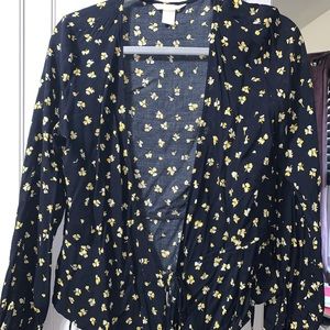 Yellow flowers blouse